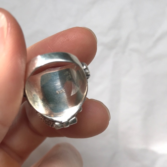 Faceted amethyst 925 sterling silver poison ring - Picture 8 of 8